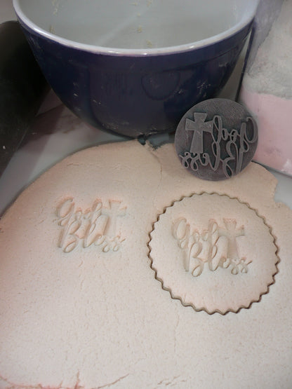 First Communion and Hexagon Set Of 8 Cookie Stamps And Cutter Made In USA PR9066