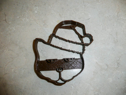 Santa Cat Kitty Wearing Christmas Hat Cookie Cutter Made In USA PR938