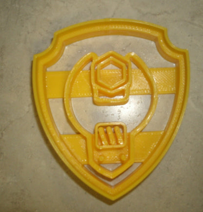Rubble Shield Tag Paw Patrol TV Show Cookie Cutter Made In USA PR804