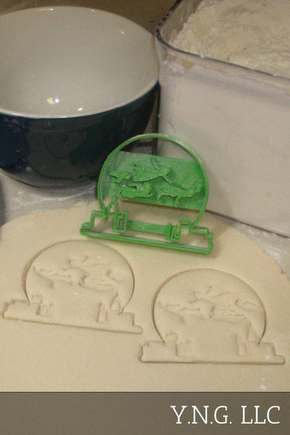 Peter Pan Flying Over the City Skyline Snowglobe Cookie Cutter Made In USA PR780