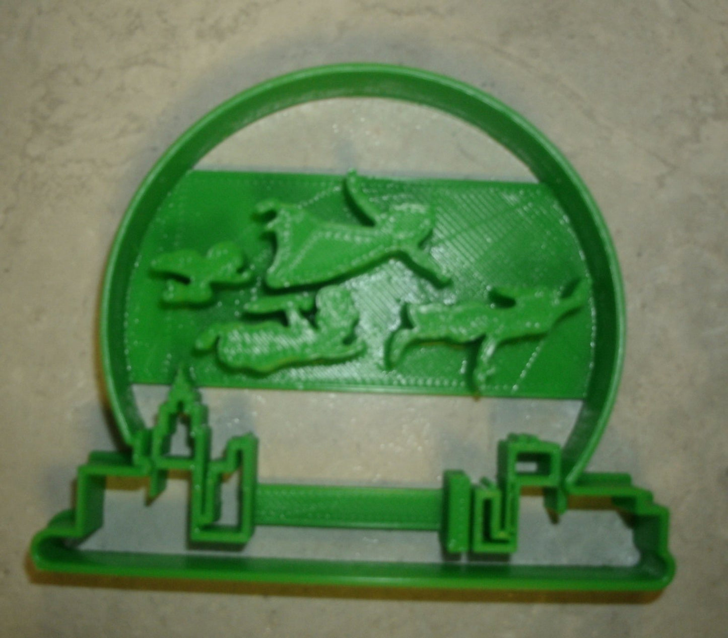 Peter Pan Flying Over the City Skyline Snowglobe Cookie Cutter Made In USA PR780