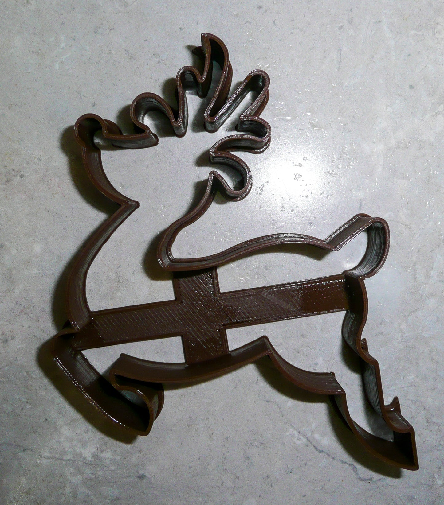 6x Rudolph Reindeer Jumping Fondant Cutter Cupcake Topper 1.75 IN USA FD125