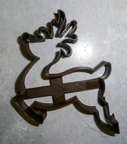 6x Rudolph Reindeer Jumping Fondant Cutter Cupcake Topper 1.75 IN USA FD125