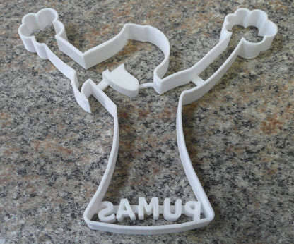 Saint Josephs College Pumas Cheerleader Cookie Cutter Made in USA PR317