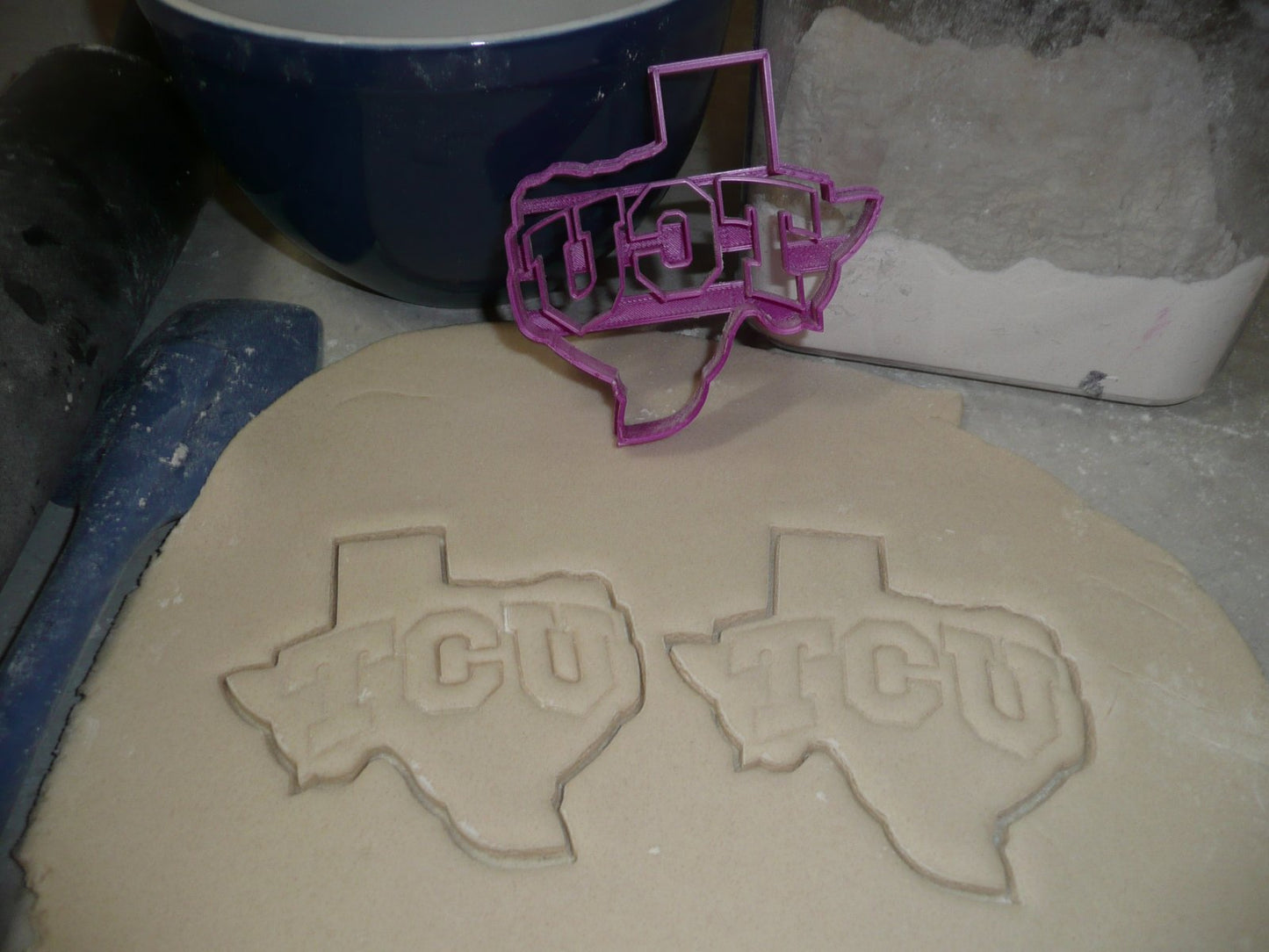 Texas Christian University TCU Letters In State Cookie Cutter Made In USA PR2545