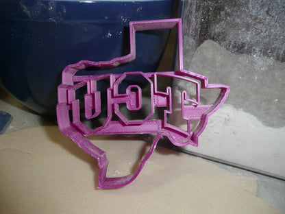 Texas Christian University TCU Letters In State Cookie Cutter Made In USA PR2545