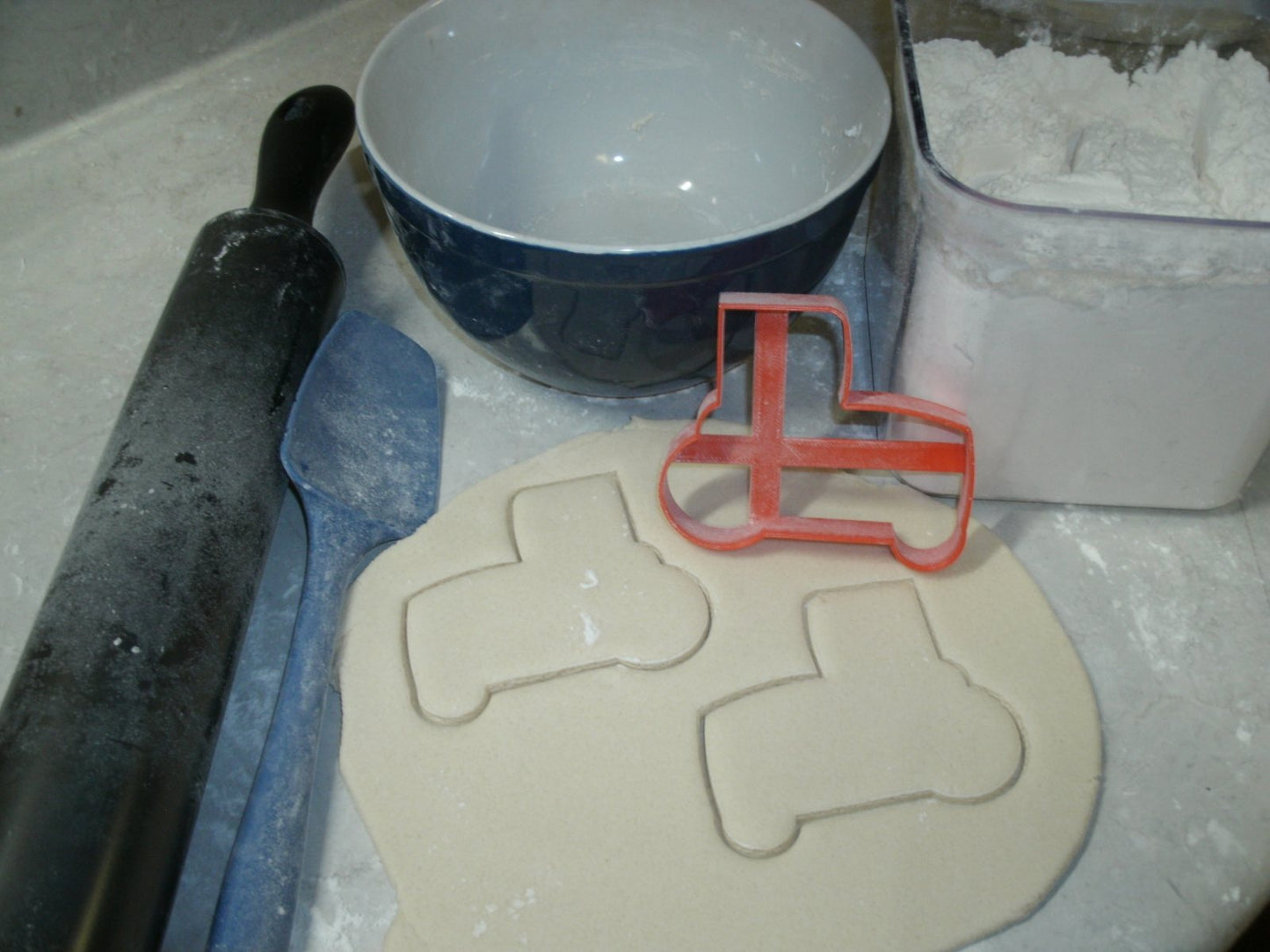 Red Tractor Tracked Farm Vehicle Cookie Cutter Made In USA PR701