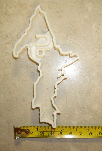 Michigan Upper Peninsula UP Initials In Outline Cookie Cutter Made In USA PR998