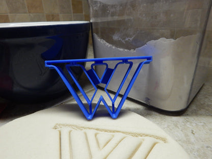 Wellesley College W Letter Symbol Cookie Cutter Made In USA PR2314