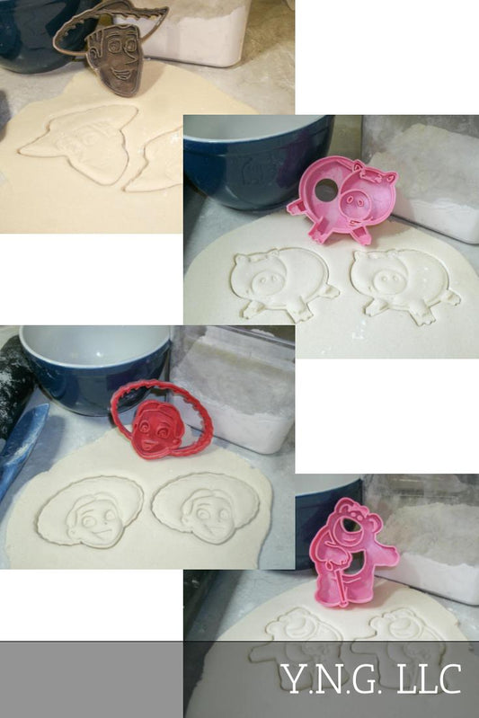 Toy Story Woody Jessie Lotso Hamm Set of 4 Cookie Cutters Made In USA PR507