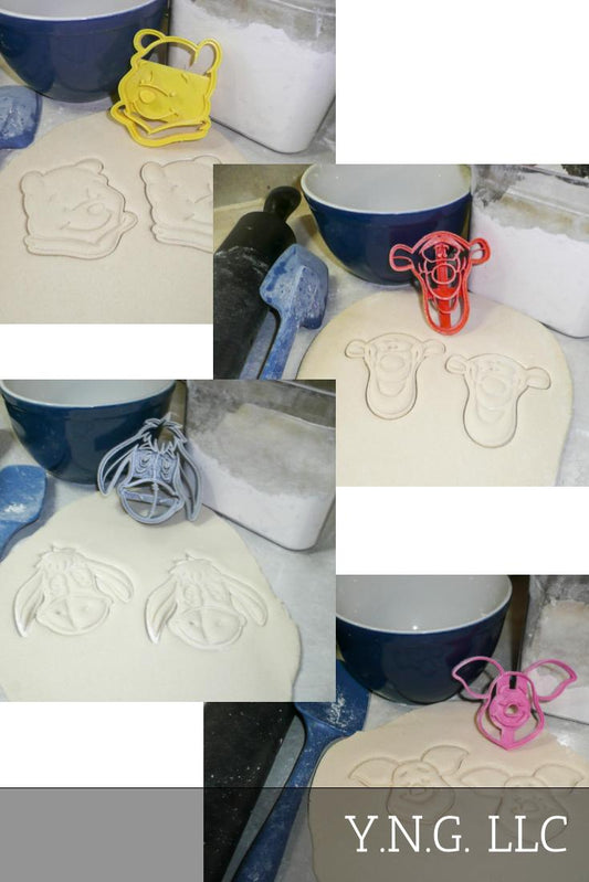 Winnie The Pooh Tigger Eeyore Piglet Set Of 4 Cookie Cutters Made In USA PR493