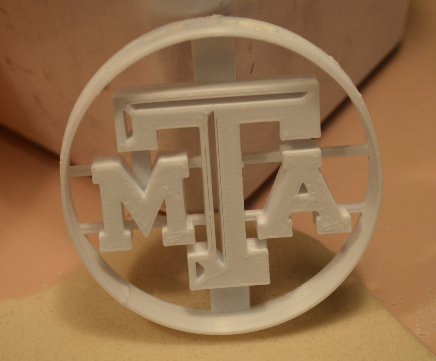 Texas A&M University Imprint in Circle Sports Cookie Cutter Made In USA PR2632