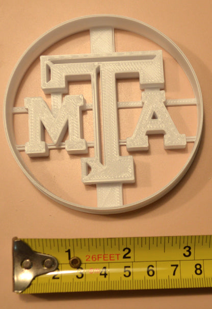 Texas A&M University Imprint in Circle Sports Cookie Cutter Made In USA PR2632