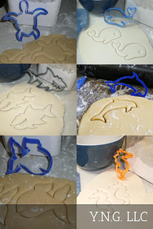 Aquarium Ocean Creatures Set Of 6 Cookie Cutters Made In USA PR1036
