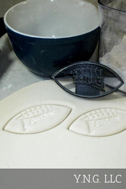 Philadelphia Eagles Football Shape Cookie Cutter Made In USA PR2011