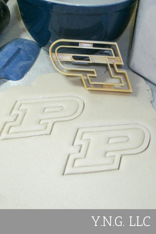 Purdue University Boilermakers P Letter Cookie Cutter Made In USA PR2216