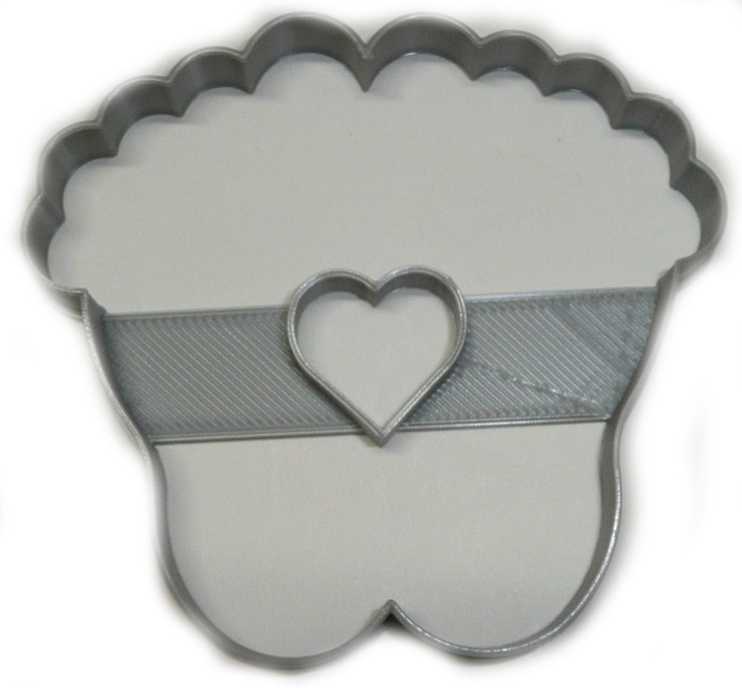 Baby Feet With Heart Gender Reveal Shower Cookie Cutter Made In USA PR2520