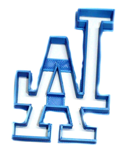 Los Angeles Dodgers LA Logo MLB Baseball Cookie Cutter Made In USA PR2584