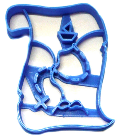 Treasure Map Buried Lost Hunt Pirate Cookie Cutter Made In USA PR2379