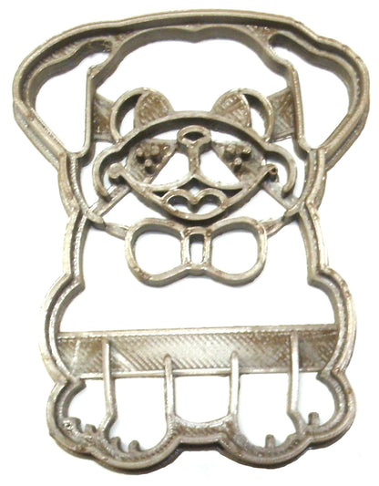 Sitting Pug With Bowtie Puppy Animal Cookie Cutter Made In USA PR2361