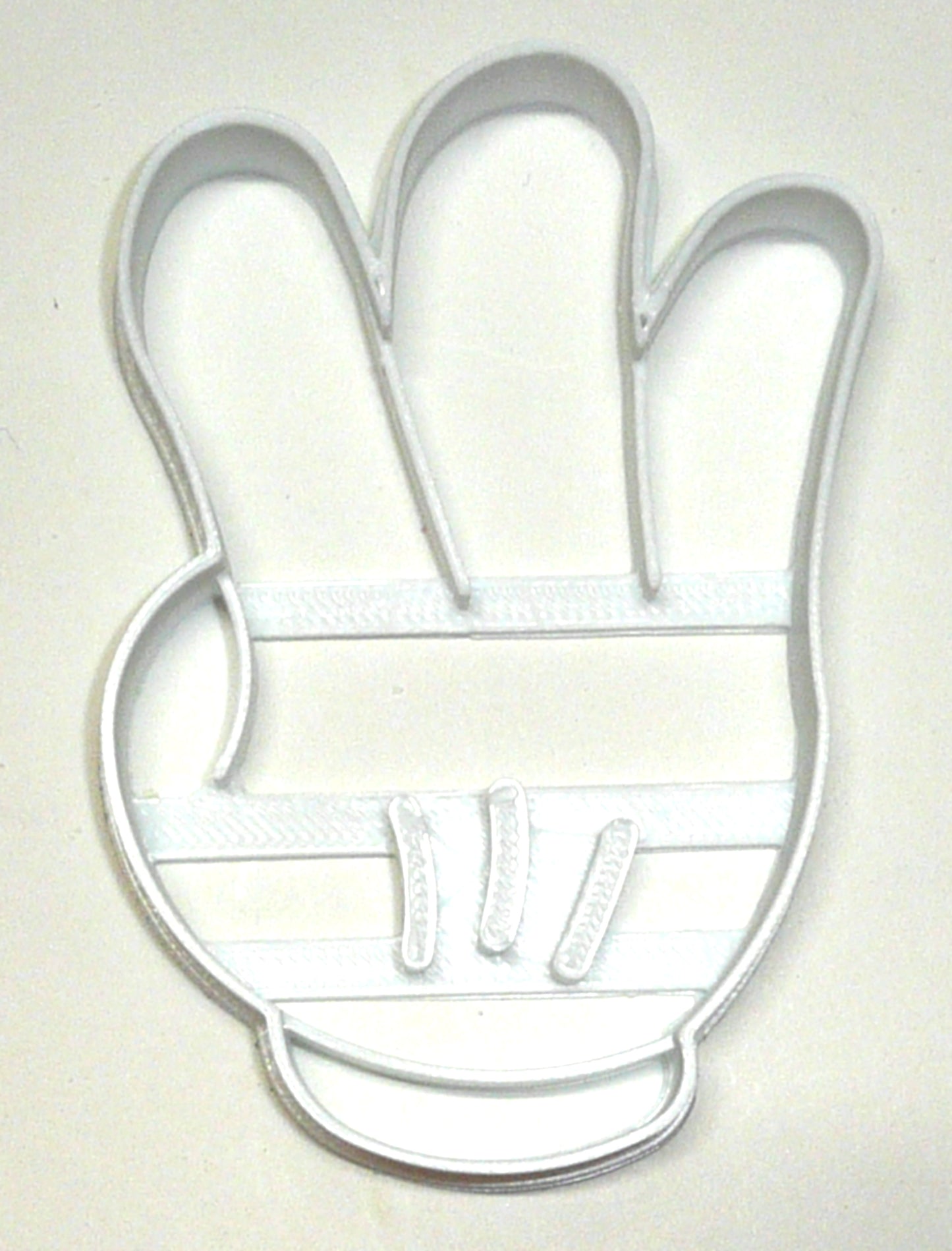 Mickey Mouse Glove Number 3 Third Birthday Cookie Cutter Made In USA PR2878