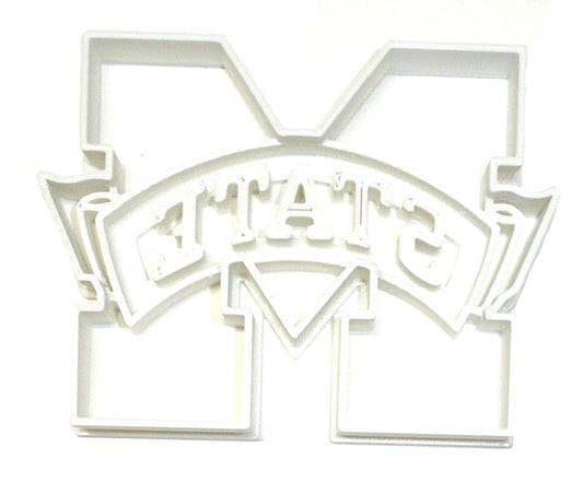 6x Mississippi State M Fondant Cutter Cupcake Topper 1.75 IN USA FD2350