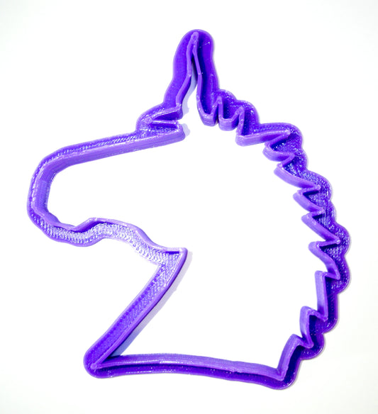 6x Unicorn Head Outline Fondant Cutter Cupcake Topper 1.75 IN USA FD319