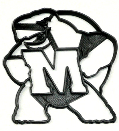 University of Maryland Terps Turtle Mascot Cookie Cutter Made In USA PR2937