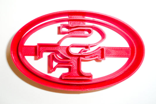 6x San Francisco 49ers Fondant Cutter Cupcake Topper 1.75 IN USA FD968