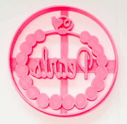 Pearls Fashion Girl Baby Shower Gender Reveal Cookie Cutter Made In USA PR3027
