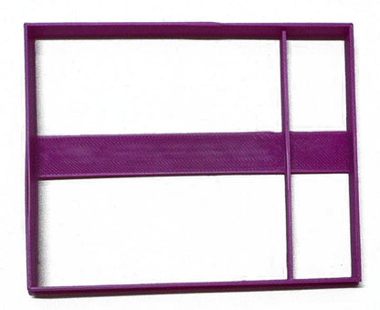 Rectangle Side Vertical Or Horizontal Divide Cookie Cutter Made In USA PR3042