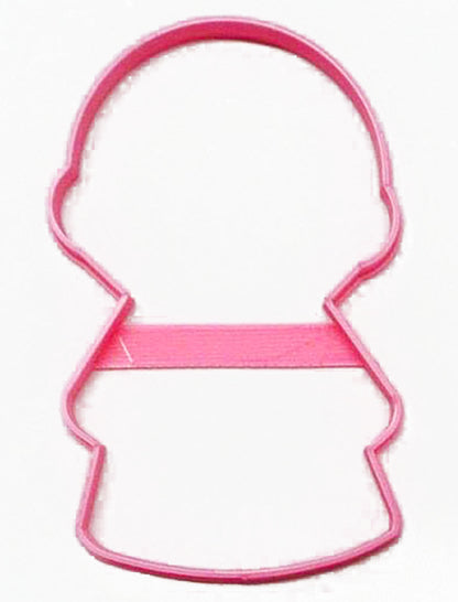 Girl Body Round Head Outline Vintage Kids Toy Cookie Cutter Made In USA PR3076