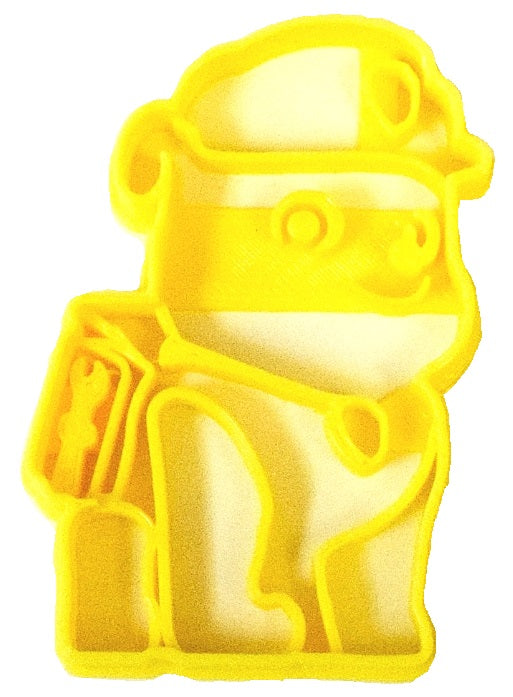 6x Rubble Paw Patrol Fondant Cutter Cupcake Topper 1.75 IN USA FD787