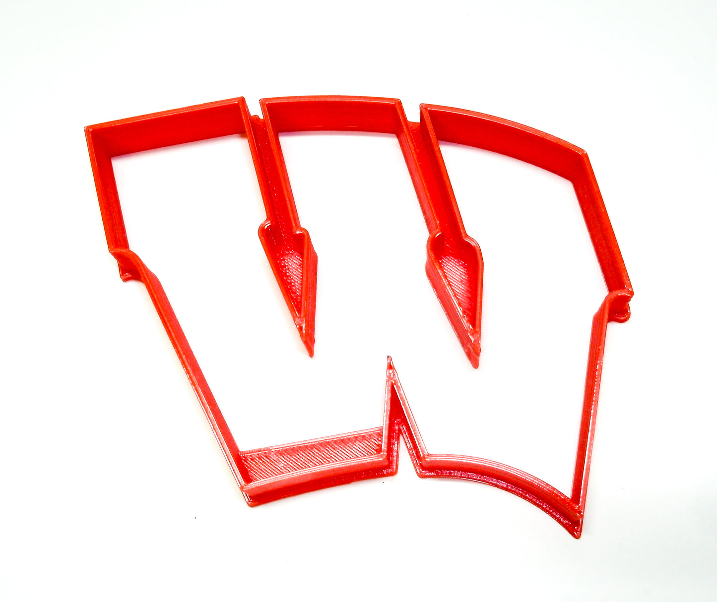 6x Wisconsin Badgers W Fondant Cutter Cupcake Topper 1.75 IN USA FD2215