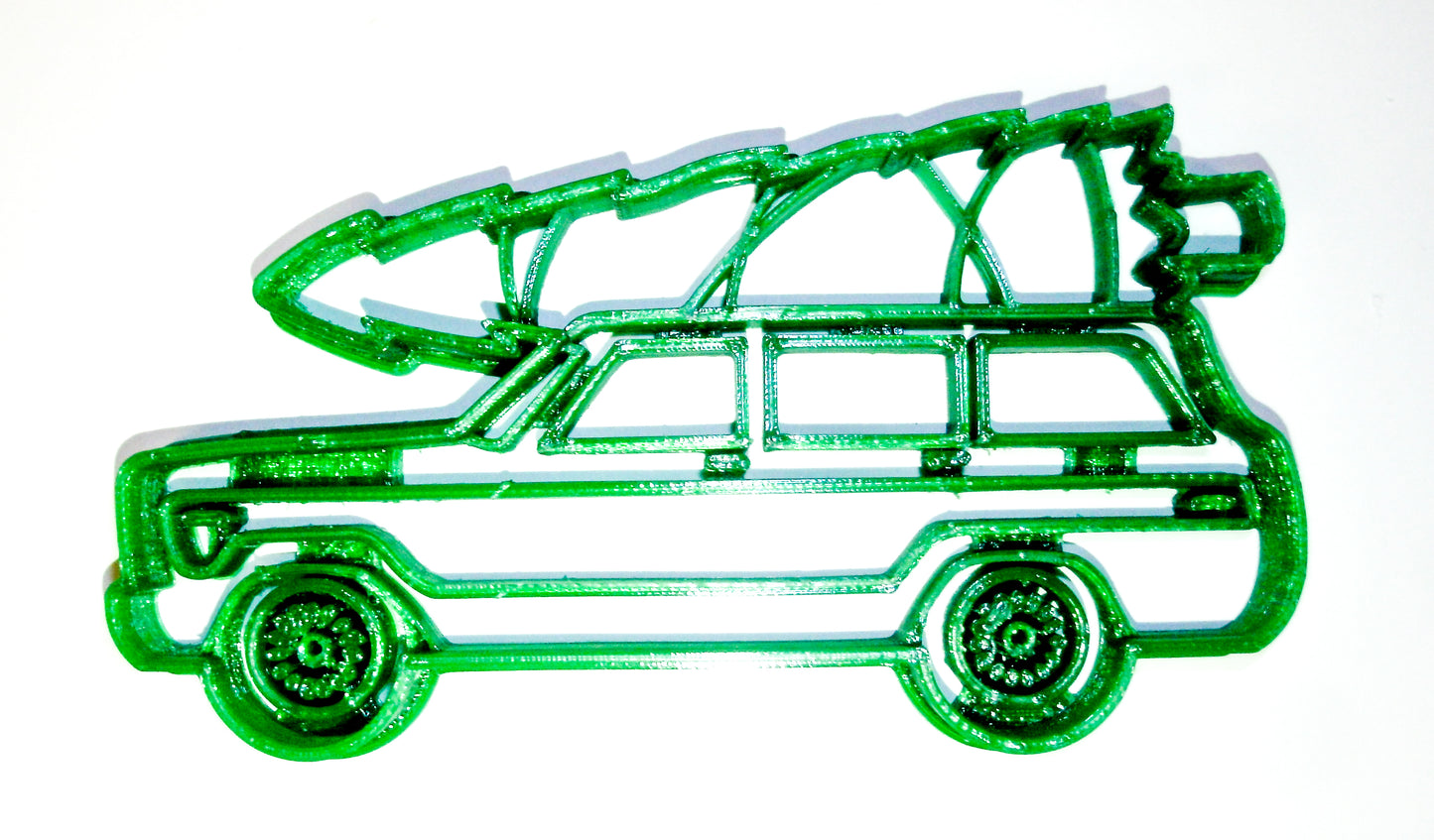 Vintage Station Wagon With Christmas Tree Cookie Cutter Made In USA PR2243