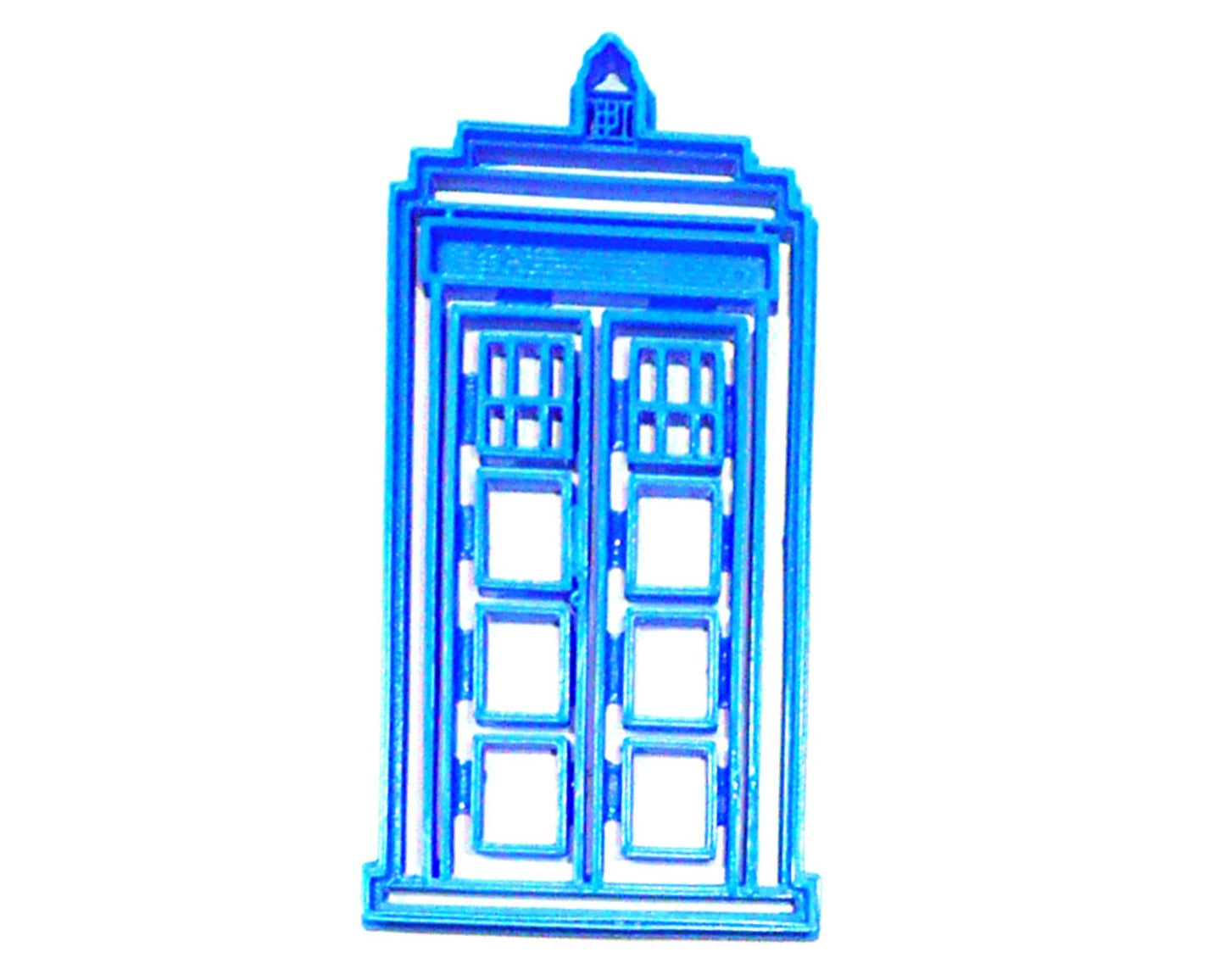 6x Tardis Dr Who Fondant Cutter Cupcake Topper 1.75 IN USA FD2278