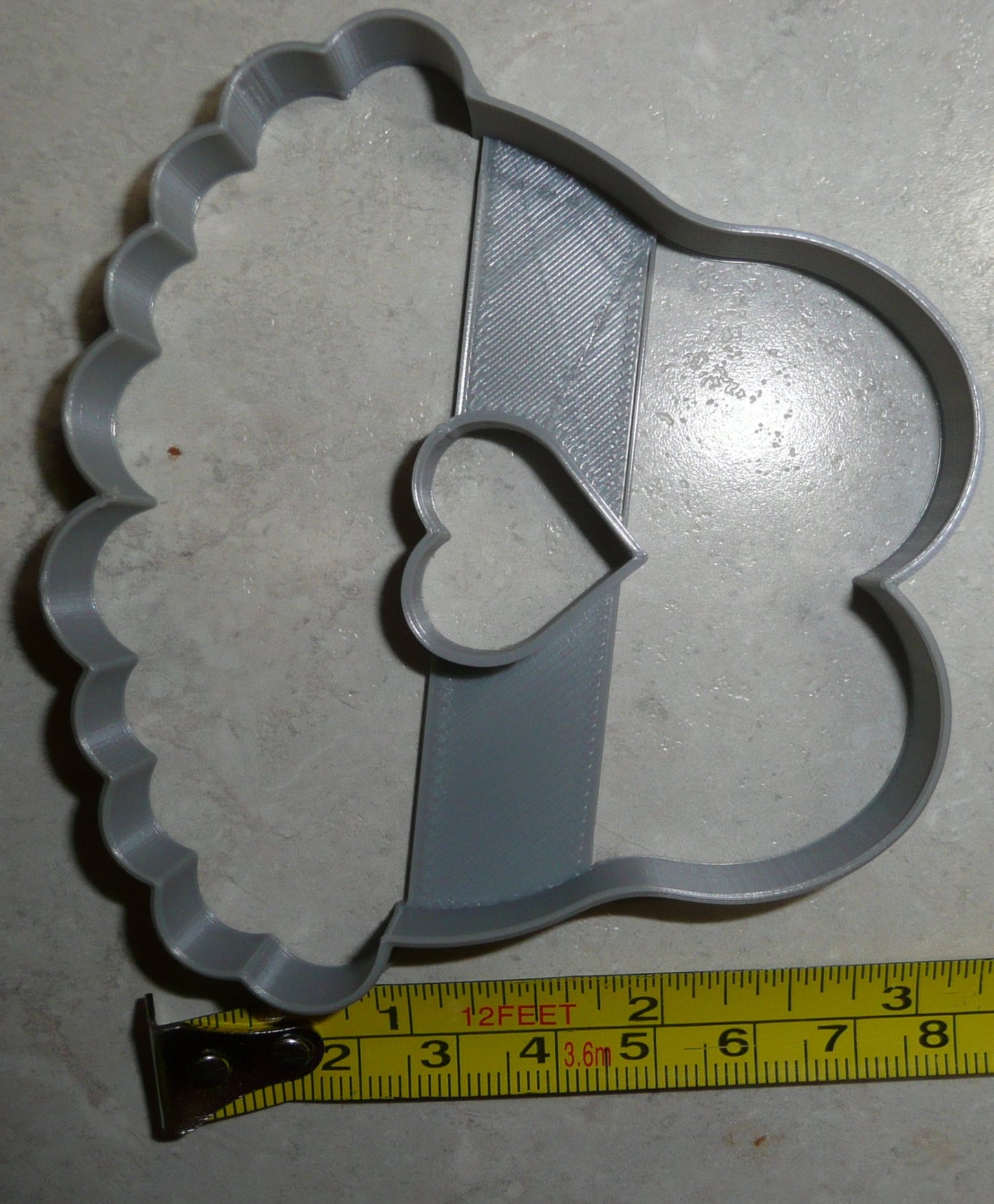 Baby Feet With Heart Gender Reveal Shower Cookie Cutter Made In USA PR2520