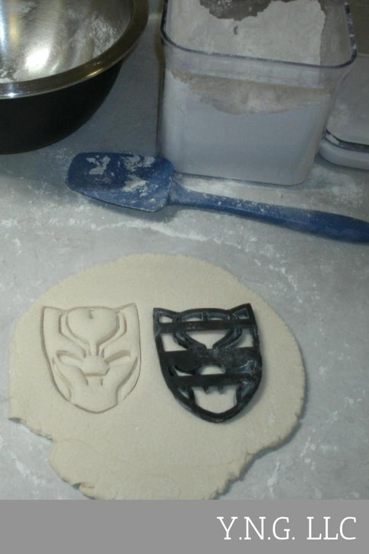 Black Panther Face Mask Superhero Cookie Cutter Made In USA PR599