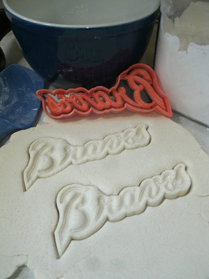 Atlanta Braves Word MLB Baseball Team Cookie Cutter Made In USA PR2677