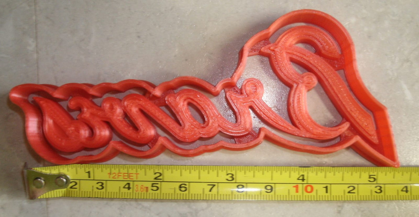 Atlanta Braves Word MLB Baseball Team Cookie Cutter Made In USA PR2677