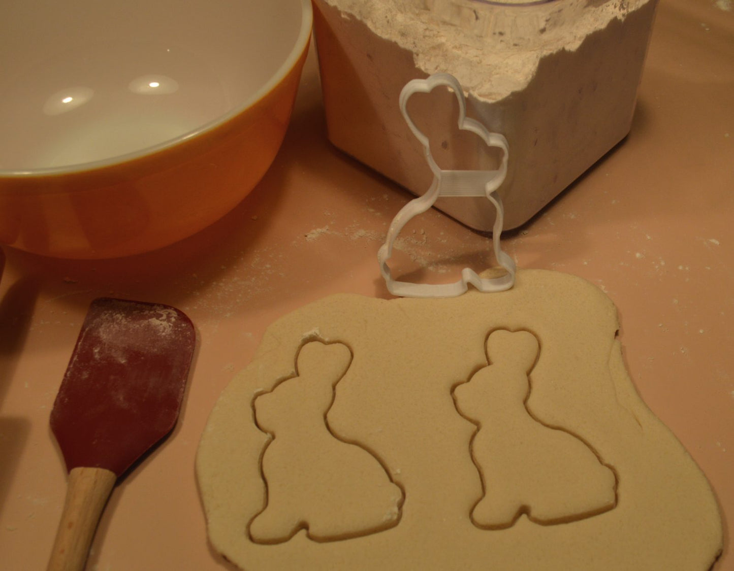 Chocolate Easter Bunny Shape Outline Cookie Cutter Made In USA PR2650