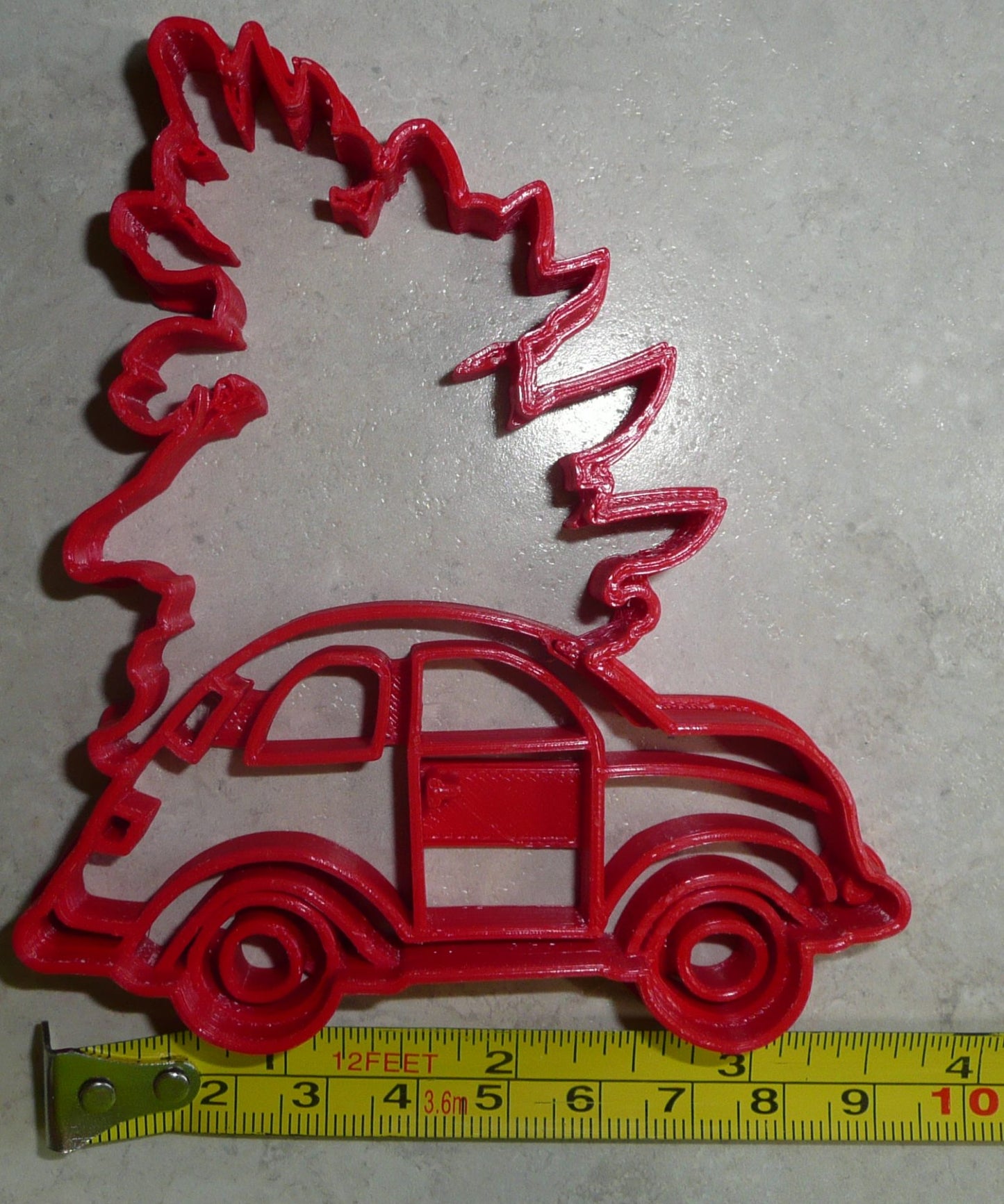 Beetle Car With Christmas Tree Cookie Cutter Made In USA PR2253