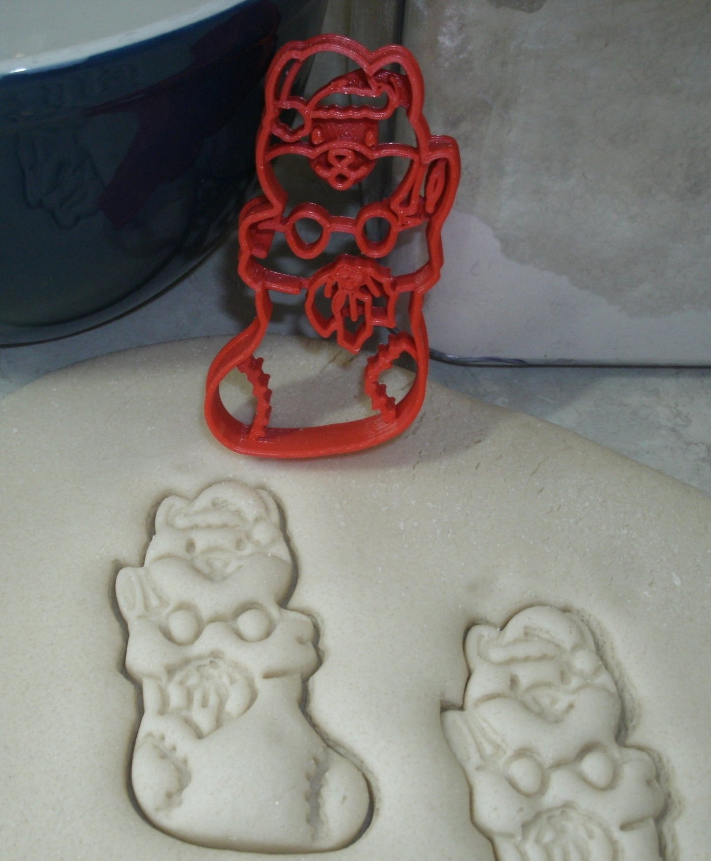 Cat In Stocking Christmas Holiday Kitten Cookie Cutter Made In USA PR2369