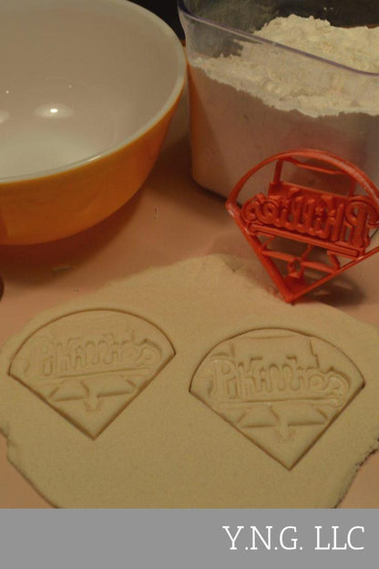 Phillies Word on Bell Field Baseball Cookie Cutter Made In USA PR2578