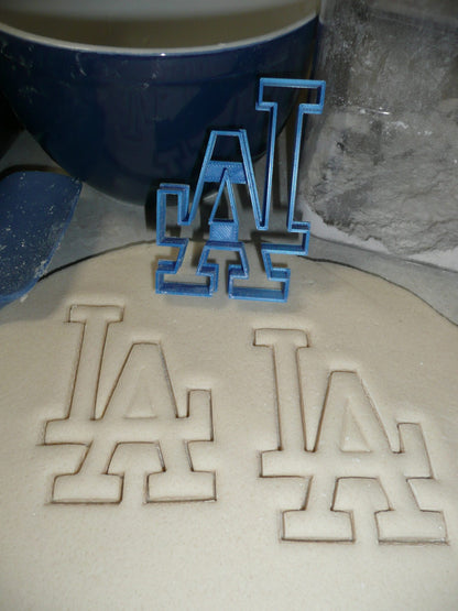 Los Angeles Dodgers LA Logo MLB Baseball Cookie Cutter Made In USA PR2584