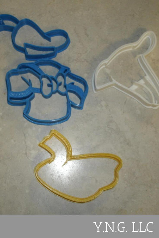Donald Duck Cartoon Character Set of 4 Cookie Cutters Made In USA PR534