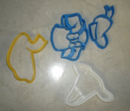 Donald Duck Cartoon Character Set of 4 Cookie Cutters Made In USA PR534
