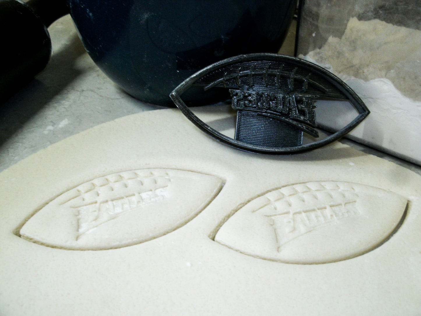 Philadelphia Eagles Football Shape Cookie Cutter Made In USA PR2011
