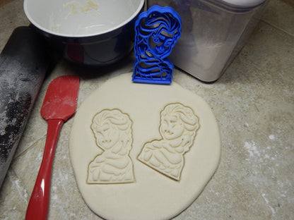 Elsa Face Head Snow Queen Frozen Movie Cookie Cutter Made In USA PR564