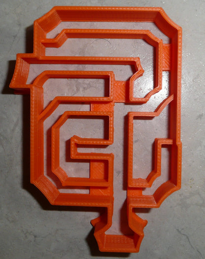 6x San Francisco Giants Fondant Cutter Cupcake Topper 1.75 IN USA FD2586